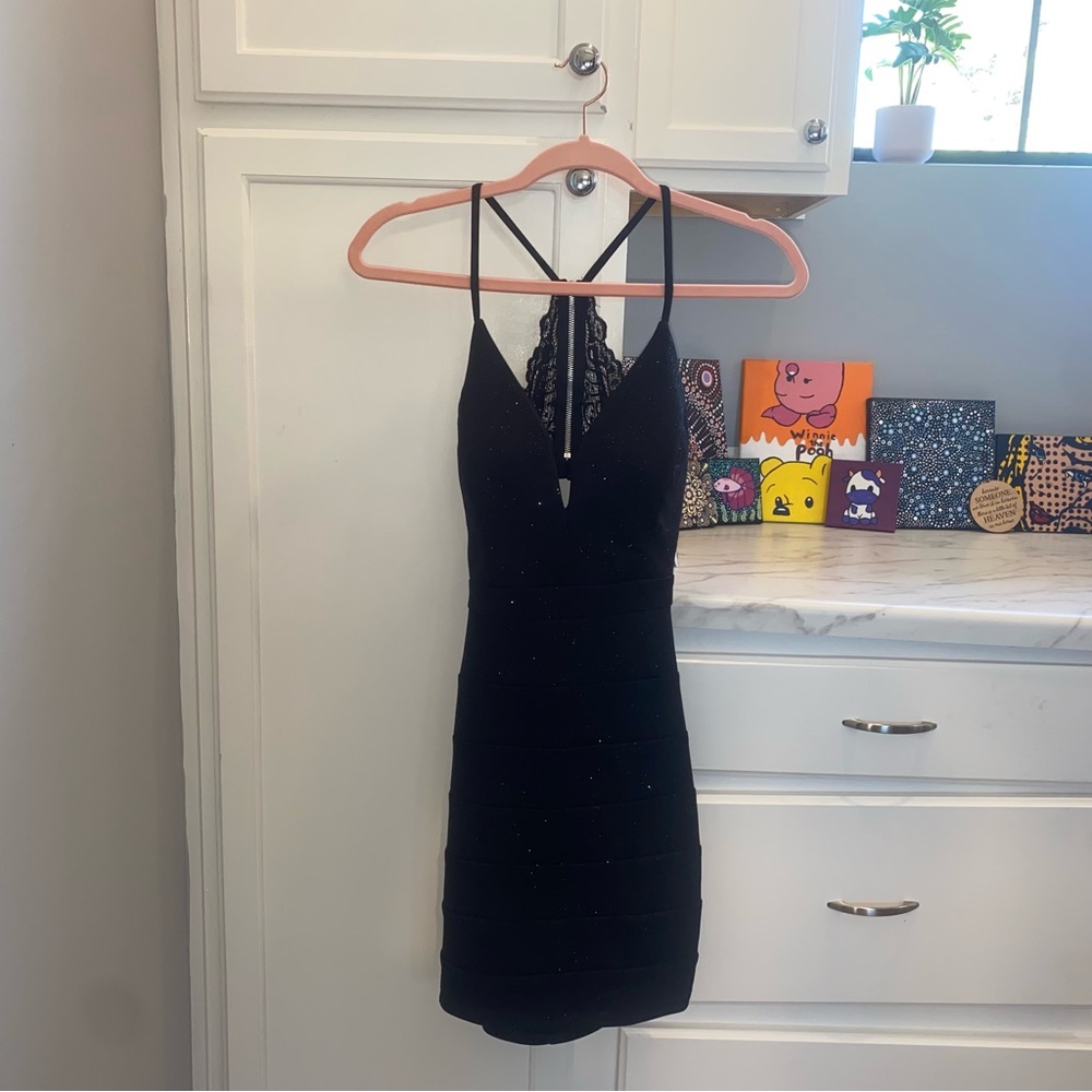 Black Sparkly Mini Dress! :)